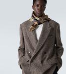 Клетчатый шерстяной шарф Dries Van Noten, Ocra - фото 2