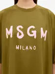 Платье-футболка с логотипом Msgm, зеленый - фото 5
