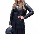 Кожаная куртка Harley в черном цвете JACHS NEW YORK - фото