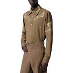 Рубашка мужская коричневая Louis Vuitton, коричневый - фото 4