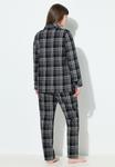 Пижамный комплект Ulla Popken PLAID BUTTON FRONT SET, Black - фото 3