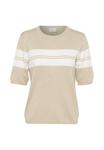 Футболка Kaffe LIZZA STRIPED, Feather Gray Mel/Chalk Stripe/Beige - фото 7