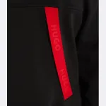 Толстовка оверсайз из детехнико Hugo, черный - фото 4