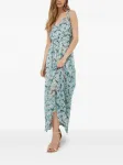 Макси-платье с цветочным принтом Morgan, синий - фото 2
