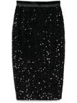 STYLAND юбка миди с пайетками, черный - фото