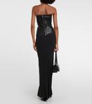 Бюстье из денима с покрытием Rick Owens, черный - фото 3