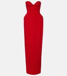 Платье-бюстье из шерстяной смеси Magda Butrym, Red - фото