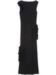 MSGM платье с оборками, черный - фото