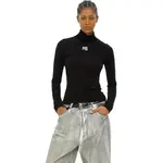 Трикотажная футболка женская черная Alexander Wang - фото 4