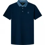 Поло с коротким рукавом Hackett B&T Heritage Contrast Plus Size, синий - фото