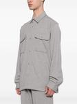 Рубашка с вышитым логотипом Givenchy, серый - фото 3