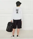 Лонгслив regular fit Karl Lagerfeld Kids, белый - фото 2