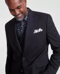 Мужской классический однобортный пиджак Solid Suit Separates Tayion Collection, черный - фото 3