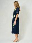 Платье миди Ingrid с цветочной вышивкой Hope & Ivy, Navy Multi - фото 3