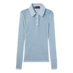 Топ Gucci Embossed Technical Mesh Polo Top 'Petroleum Blue' - фото