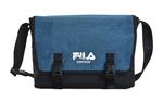 Кроссбод сумка из ткани, плечевая сумка обычная мужская синяя FILA - фото