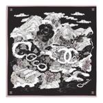 CHANEL Шелковый  шарф Unisex Black - фото 4