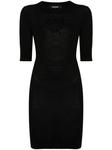 DSQUARED2 платье мини с кристаллами, черный - фото