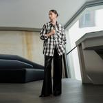 ELLE Рубашка Women's Black White Lapel - фото 5