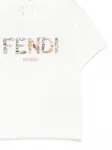Футболка с логотипом FENDI KIDS, белый - фото 3