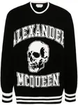 Свитер с логотипом Alexander McQueen, черный - фото