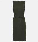 Плиссированное платье из джерси Leisure Teulada MAX MARA, зеленый - фото