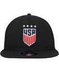 Мужская черная бейсболка USWNT Team Basic 9FIFTY Snapback New Era - фото 2