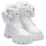 Ботильоны женские Monolith белые Prada - фото 2