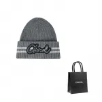 CHANEL Серая кашемировая шапка унисекс, Gray - фото