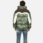Куртка пуховая мужская армейского зеленого цвета All Over EVISU - фото 7