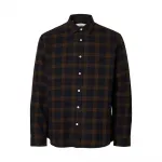 Рубашка с длинным рукавом Selected Noah Regular Fit, синий - фото