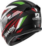 Шлем Shark d-skwal 3 firstlap, Black/White/Red/Green - фото 3