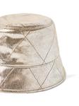 Brunello Cucinelli панама из ткани ламе, золотой - фото 2