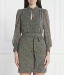 Платье Marella с узором и поясом, черный - фото