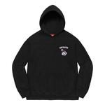 Толстовка snowman hooded sweatshirt 'black white' Supreme, черный - фото
