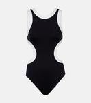 Купальник Dolce с вырезами Staud, Black/White - фото