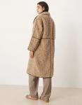 Длинная шуба из овсянки от ASOS DESIGN - фото 4