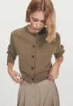 Кардиган Massimo Dutti BUTTONED LONG SLEEVE WITH CREW NECK, Brown - фото 3
