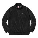 Толстовка ss18 lacoste velour half-zip track top black Supreme, черный - фото