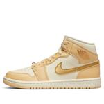 Кроссовки 1 mid 'pale vanilla gold' Air Jordan, мультиколор - фото