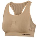 Спортивный топ Hummel Shaping Seamless, бежевый - фото 3