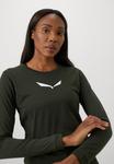 Топ Salewa EAGLE DRY TEE, Dark Olive/Dark Green - фото 4
