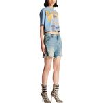 Потертые джинсовые шорты BALMAIN, синий - фото 7