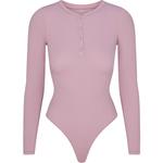 Хлопковый риб лонгслив хенли боди Skims, Dusk/Nightfall Color - фото