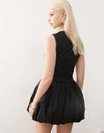 Мини-платье-фонарик Amy Lynn черного цвета - фото 3