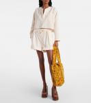 Полосатый хлопковый укороченный топ Chloé, White Pink - фото 2