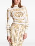 Balmain облегающее платье с графичным принтом, белый - фото 6