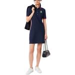 Французская slim fit поло-платье LACOSTE, синий - фото 4