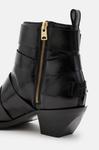 Кожаные ботильоны с пряжкой AllSaints Jane Boot, черный - фото 5