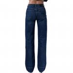 Джинсы прямого кроя с вышивкой R13, синий - фото 4